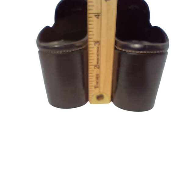 Franco Sarto Black Leather Penny Loafer Mules, 3" Block Heel Size 8.5 - Picture 9 of 10